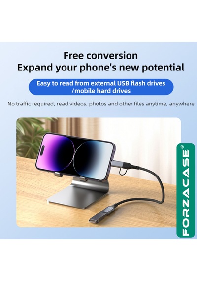 2in1 Type-c Ve Lightning Girişli Usb 3.0 Otg Adaptörü - Fc899