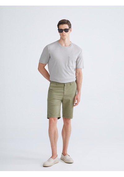 Lcwaıkıkı Classic Haki Standart Kalıp Gabardin Erkek Şort