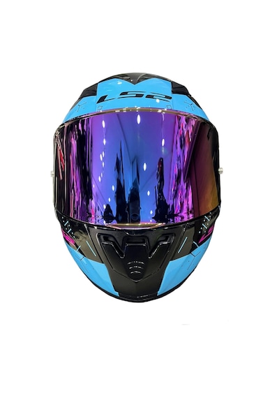 Ls2 Rapid Player Gökkuşağı Cam Kask Mavi - Siyah