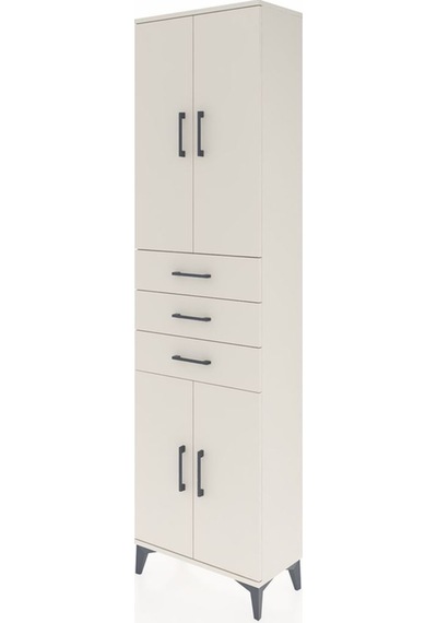Arges Dolap 4 Raflı 3 Çekmeceli 4 Kapaklı 60x30x221 Aytaşı-ay... Aytaşı