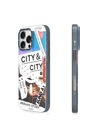 Apple iPhone 16 Pro Uyumlu Kılıf Magsafe Şarj Özellikli Youngkit A-city Serisi Kapak Beyaz