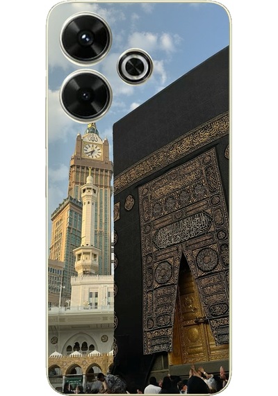 Redmi 13 Uyumlu Manevi Huzur Kabe Kapısı Umre Baskılı Silikon Kılıf Renkli
