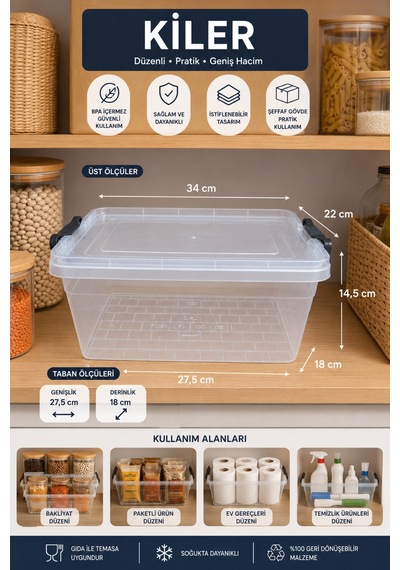 8 Litre Kilitli Şeffaf Çok Amaçlı Saklama Kutusu Kiler, Banyo, Dolap Ve Organizer Düzenleyici Bpa Free İstiflenebilir Diğer 8 Litre Kilitli Şeffaf Çok Amaçlı Saklama Kutusu Kiler, Banyo, Dolap Ve Organizer Düzenleyici Bpa Free İstiflenebilir Diğer