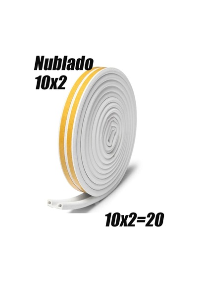 Yapışkanlı 10x2 20 Metre Beyaz Kapı Pencere Bandı Fitili Soğuk Izolasyon Kauçuk Bantları. 20 M