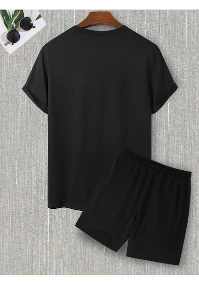 Ufo Logo T-shirt Şort - Siyah Alt Üst Kombin Şort Tişört Takım Baskılı Oversize Bisiklet Yaka Siyah Ufo Logo T-shirt Şort - Siyah Alt Üst Kombin Şort Tişört Takım Baskılı Oversize Bisiklet Yaka Siyah