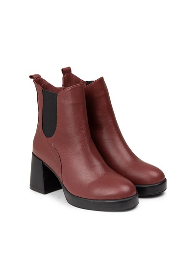 Deery Kadın Hakiki Deri Bordo Günlük Bot - A2835zbrdc01 Bordo