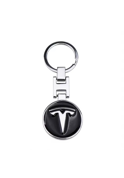Metal Siyah Anahtarlık Tesla İle Uyumlu Metal Anahtarlık Aksesuar