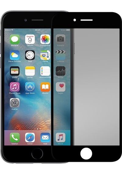 BİNANO 3D MATTE Apple Uyumlu   iPhone 7/8/SE SIYAH CAM EKRAN KORUYUCU