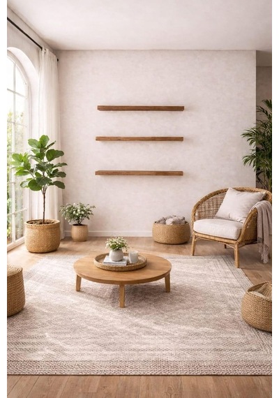 30 Mm 3'lü Uçan Duvar Rafı Set Gizli Raf- Barok 15x30 Diğer