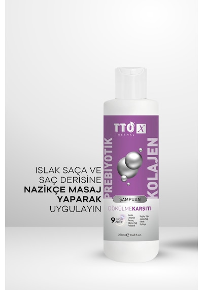 Tto -X Prebiyotik & Kolajen Dökülme Karşıtı Şampuan 250Ml (Cocamidopropyl,Betaine,Glycerin)