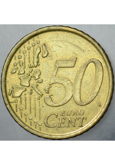 İspanya 50 Euro Cent 2001 Cervantes Temalı.