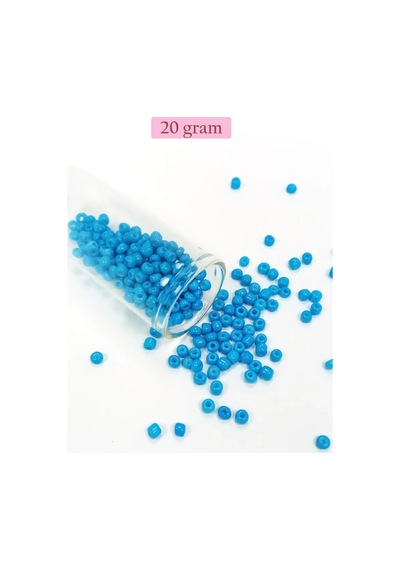 Tedar Dökme Cam Kum Boncuk Büyük Boy 6/0 4 Mm - 4 Renk - Toplam 80 Gram - Bnc415 Najmaddin (No:1) 8.5Cm X 10.5 Cm