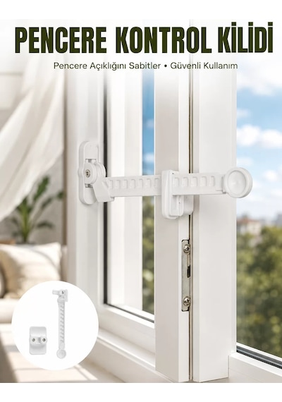 İçe Açılan Camlar İçin Emniyet Kilidi Seti 3 Lü Yeni Nesil Mh-hs0895-4660