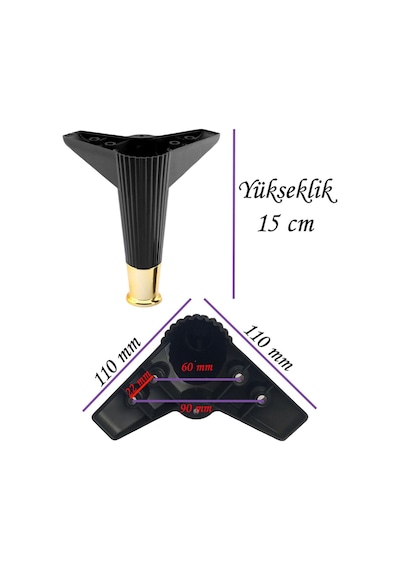 4 Adet Golden Ayak 15 Cm Siyah Altın Gold Mobilya Kanepe Sehpa Ünite Koltuk Ayağı Baza Ayak Ayakları 4 Adet Golden Ayak 15 Cm Siyah Altın Gold Mobilya Kanepe Sehpa Ünite Koltuk Ayağı Baza Ayak Ayakları