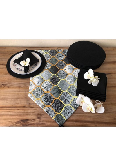 Sofra Sunum Seti Gri Moroccan Set Çok Renkli