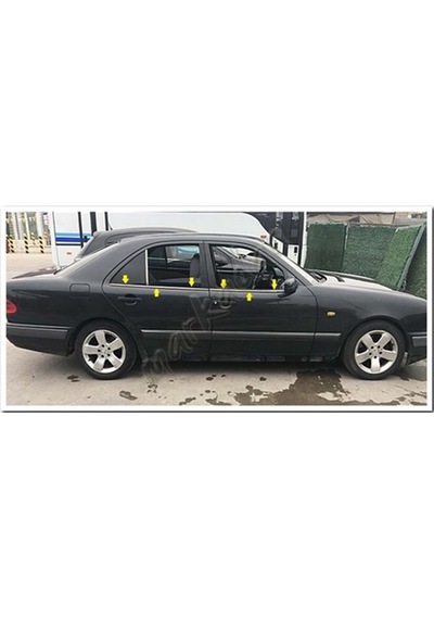Mercedes E W210 Krom Cam Çıtası 1995-2001 4 Parça Paslanmaz Çelik
