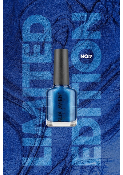 Alix Avien Limited Edition Işıltılı Lacivert Oje-yüksek Pigmentli Kalıcılık Hızlı Kuruma-nail Lacquer No:7