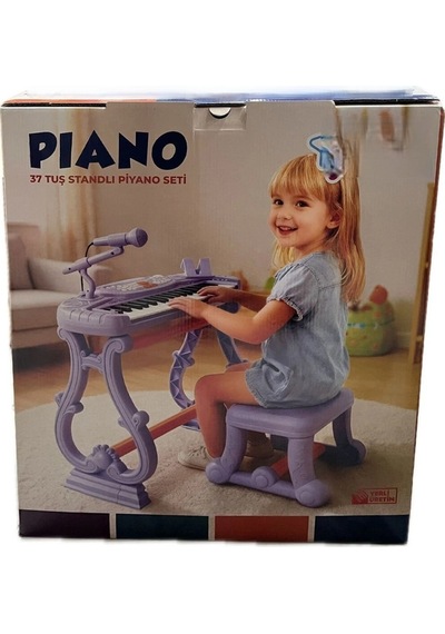 Mey İthalat Urt033-003 Ayaklı 37 Tuş Piano Org - Lila