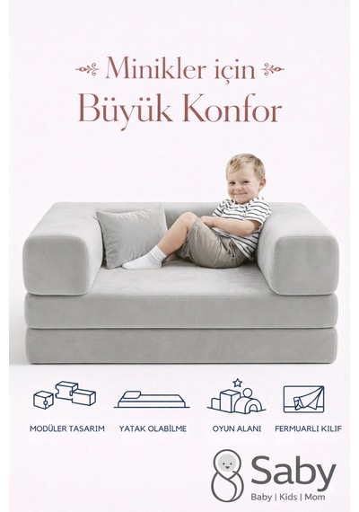 Premium 140x70 Cm Modüler Çocuk Ve Genç Koltuğu Yatak Olabilen Sünger Oyun Alanı Yıkanabilir Kılıf Gri Premium 140x70 Cm Modüler Çocuk Ve Genç Koltuğu Yatak Olabilen Sünger Oyun Alanı Yıkanabilir Kılıf Gri