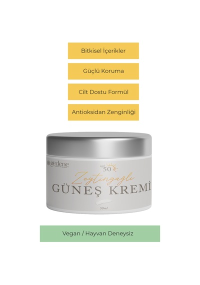 Gedene Zeytinyağlı Güneş Kremi 50 Spf