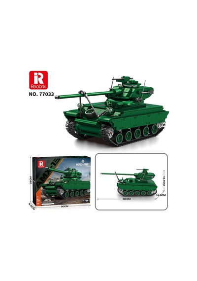 Reobrix 77033 World Of Tanks Fransız Hafif Tankı Amx-13 Yaratıcı Yapı Blok Seti Building Blocks - 1037 Parça