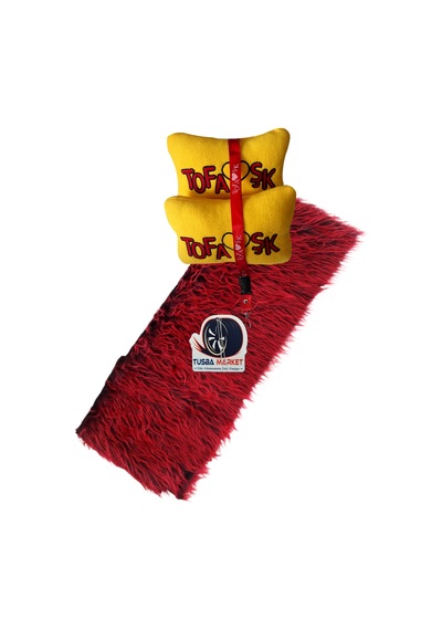 Tofaş Uyumlu Kırmızı Siyah Peluş Torpido Kaplama Halısı & Örtüsü / Araç Boyun Yastığı