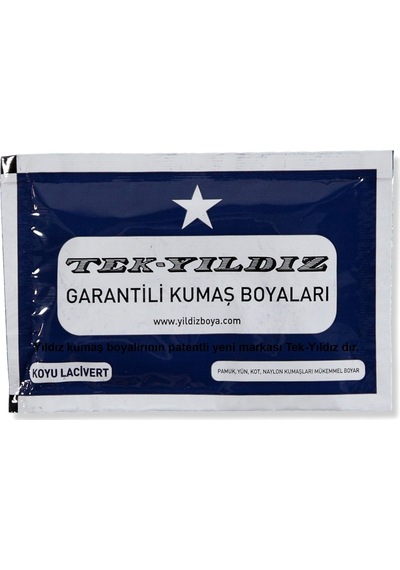 Yıldız Kumaş Boyası Koyu Lacivert 12 Adet