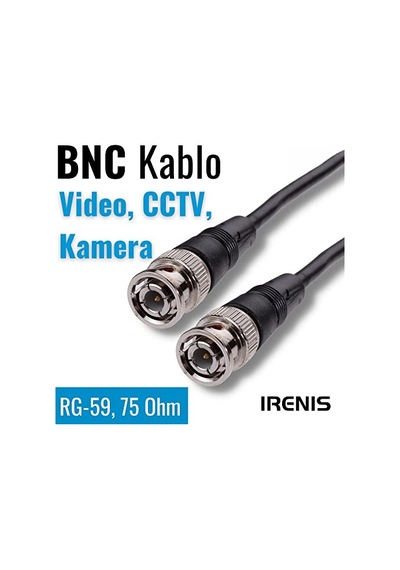 Irenıs Bnc Kablo 75 Ohm Rg59 Video, Kamera, Cctv 3 Metre