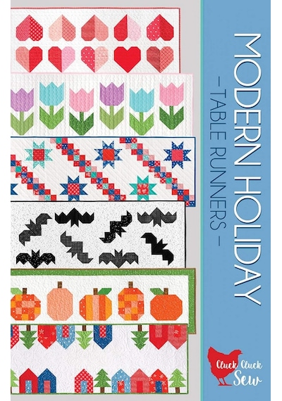 Cluckclucksew Cluck Cluck Sew Modern Tatil Masa Koşucuları Desen Açık Bej