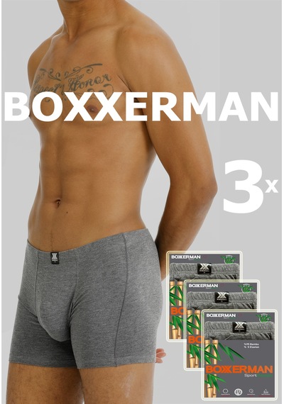Tatkan - 3'lü - Erkek Bambu Sport Boxershort Antrasit-antrasit-antrasit Tatkan - 3'lü - Erkek Bambu Sport Boxershort Antrasit-antrasit-antrasit