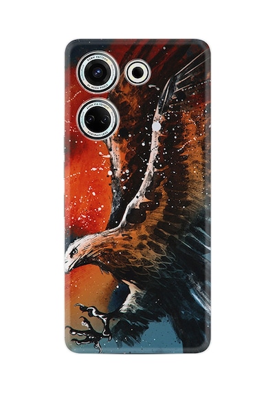 Tecno Camon 20 Kılıf Silikon Desen Özel Seri Kartal Uçarken 1718