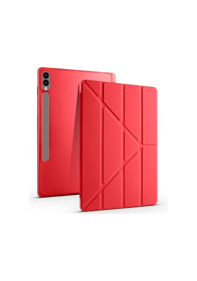 Samsung Uyumlu Galaxy Tab S10 Plus X820 12.4 Darbe Korumalı Kalemlikli Smart Cover Kılıf Kapaklı