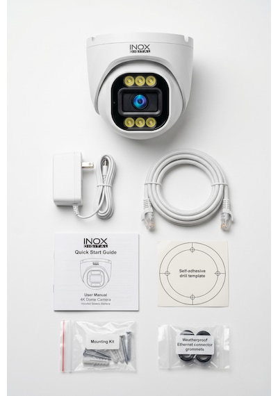 Inox-x205 4mp Ip Warm Led'li Dome Güvenlik Kamerası - 7/24 Tam Renkli Gece Görüşlü Akıllı Ağ Kamerası