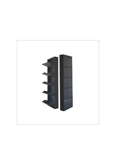 5'li Metal Ayakkabılık - Antrasit