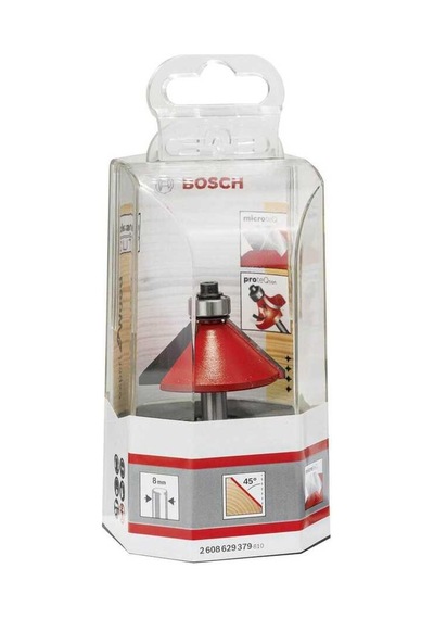 Bosch Expert Serisi Ahşap İçin Çift Oluklu, Sert Metal Bilye Yataklı Pah Açma Frezesi 8*15,65*61 mm-2608629379