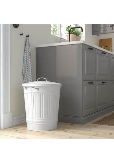 Ikea Knodd Çöp Kutusu, Beyaz, 40 Lt, Kapaklı
