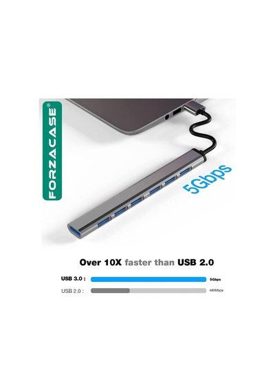 Usb 3.0 To Usb 2.0 Port Çoğaltıcı Hub 7in1 Otg Adaptör 6lı Usb Çoklayıcı -fc445