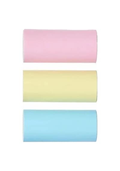 Çocuk Fotoğraf Makinesi Yedek Termal Baskı Kağıdı Renkli 3 Lü Rulo 57x25mm
