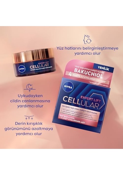 Cellular Expert Lift Doğal Retinol Alternatifi Saf Bakuchiol Ve Hyaluronik Asit İçeren Kırışıklık Karşıtı Ve N