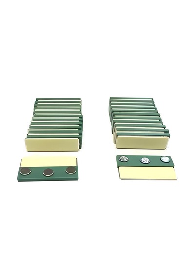 10 Adet İsimlik Mıknatısı - Yakalık Mıknatısı 45 13 Mm 3 Neodyum Mıknatıslı