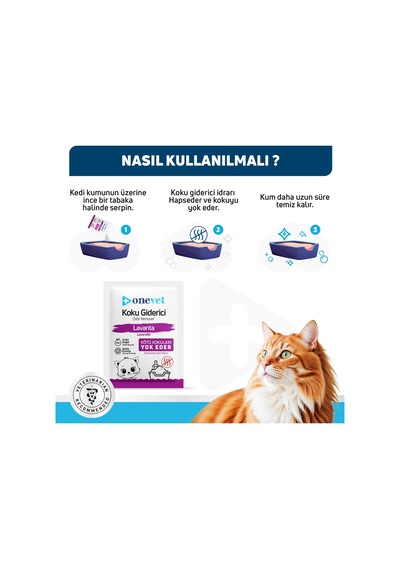 Onevet Kedi Kumu Koku Giderici 15x25 Gr Lavantalı