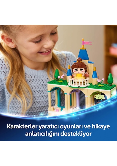 LEGO® ǀ Disney Princess Şato ile Mini Belle ve Tiana 43291 – 5 Yaş ve Üzeri için Aksesuarlar İçeren Oyuncak Yapım Seti (358 Parça)