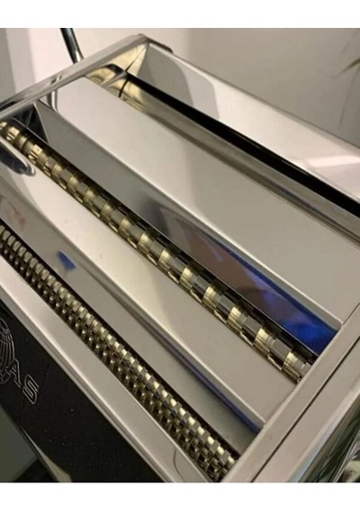 Paslanmaz Çelik Erişte Kesme Makinesi, Manuel Makarna & Mantı Hamur Açma Makinesi Gümüş