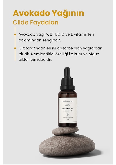 Bade Natural Saf Soğuk Sıkım Doğal Avokado Yağı 30 ML
