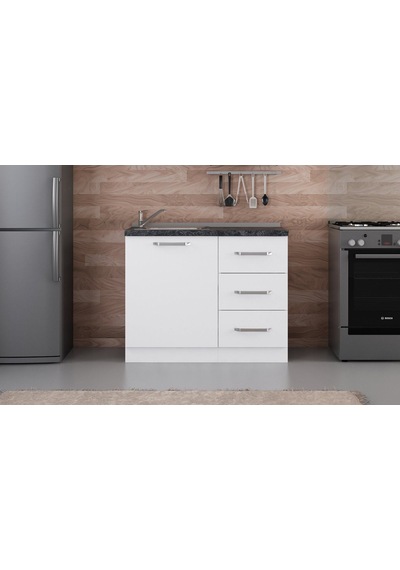 Minar 105 Cm Mutfak Dolabı Beyaz 105-b1-alt Modül