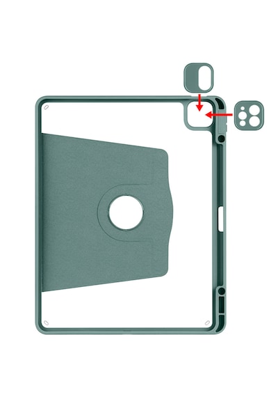 Arabulalaca Apple Uyumlu iPad Air 13 2024 Koyu Yeşil Renginde Kalem Bölmeli Dönebilen Stantlı Kılıf Standlı Kapak Arabulalaca Apple Uyumlu iPad Air 13 2024 Koyu Yeşil Renginde Kalem Bölmeli Dönebilen Stantlı Kılıf Standlı Kapak
