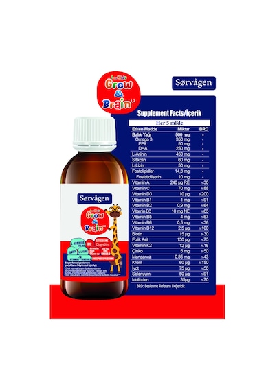 Sorvagen Grow Brain For Kids Sıvı 150 Ml