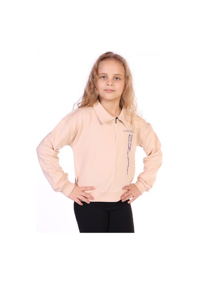 Toontoy Kız Çocuk Free Jeans Baskılı Sweatshirt Yeşil