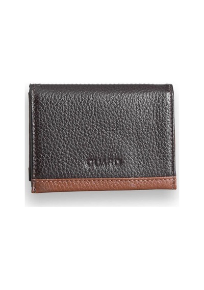 Guard Leather Guard Kahverengi - Taba Çift Renk Bölmeli Hakiki Deri Kartlık Çok Renkli