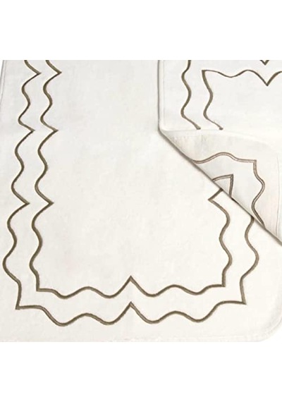 Helena 2'li Nakışlı 60 X 100cm Banyo Paspas Seti Vizon Diğer